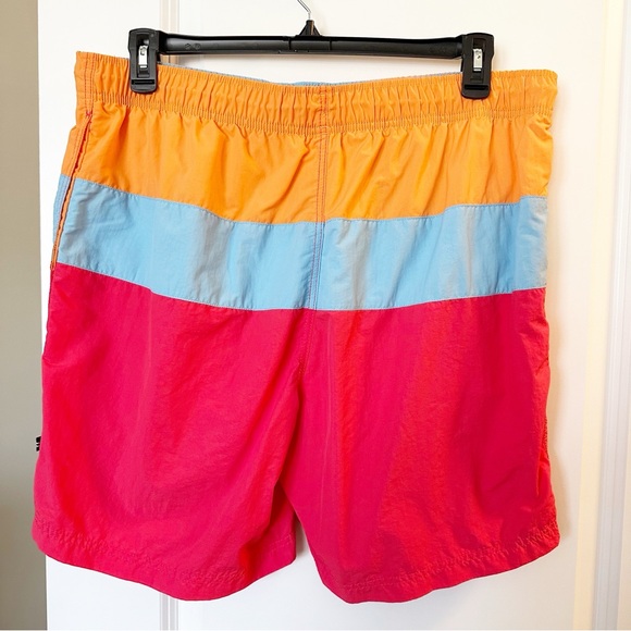 Nautica Color Block Drawstring Prep Swim Trunks Shorts - Picture 4 of 4